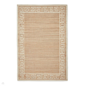 Spartan 29578 Modern Hand-Woven Jute Plain Border Flatweave Natural/Ivory Natural/Ivory Rug-Think Rugs-Rug Love - The Most Loved Rug Store